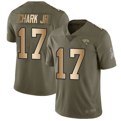 Jacksonville Jaguars #17 DJ Chark Jr Olive Gold Youth Stitched NFL Limited 2017 Salute to Service Jersey->youth nfl jersey->Youth Jersey